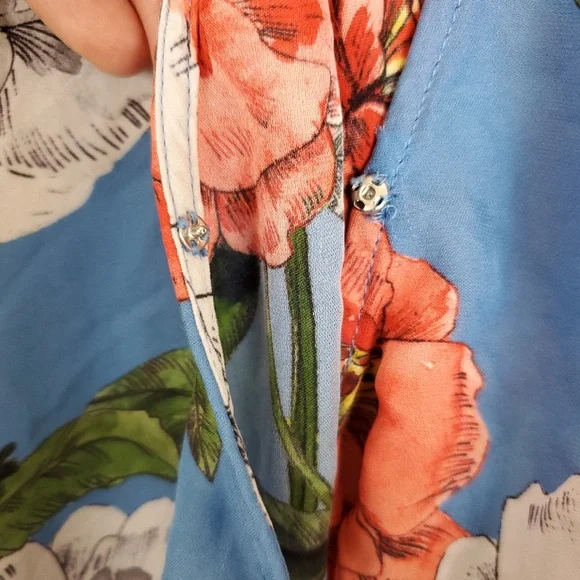 Parker Sheridan Maritime Wildflower Wrap Blouse - Picture 4 of 11